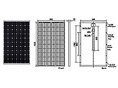 Mono panel with 60pcs cells