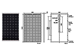 Mono panel with 60pcs cells